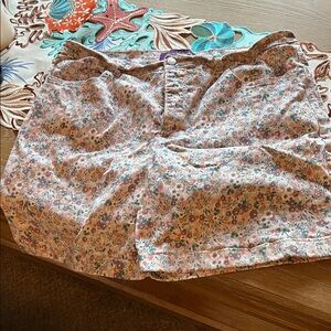 Gloria Vanderbilt Floral High Waist Shorts - Multicolor